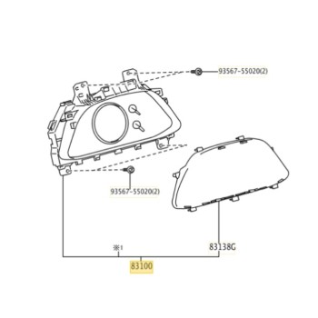Recambio de cuadro instrumentos para lexus ux (za10) 250h referencia OEM IAM 8380076J40  