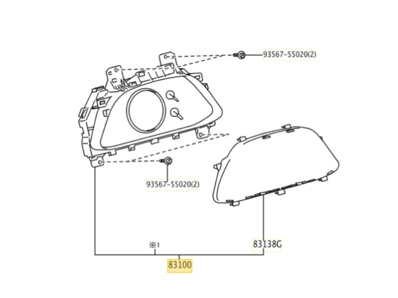 Recambio de cuadro instrumentos para lexus ux (za10) 250h referencia OEM IAM 8380076J40  