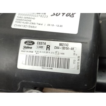 Recambio de faro derecho para ford kuga (cbs) trend referencia OEM IAM CV4413D154AH  