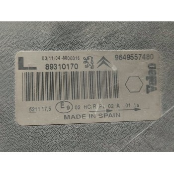 Recambio de faro izquierdo para citroën xsara picasso 2.0 hdi exclusive referencia OEM IAM 9649557480  