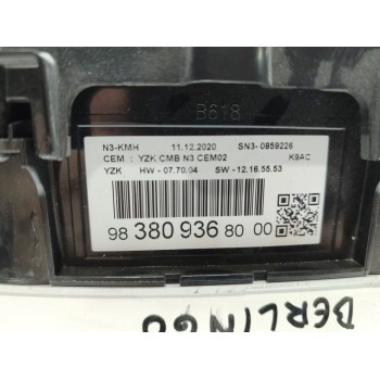 Recambio de cuadro instrumentos para citroën berlingo furgón club m referencia OEM IAM 9838093680  