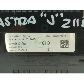 Recambio de pantalla multifuncion para opel astra j lim. excellence referencia OEM IAM 22858076  