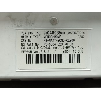 Recambio de cuadro instrumentos para peugeot 5008 allure referencia OEM IAM 9806268180  