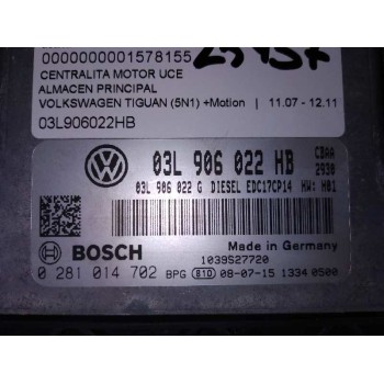 Recambio de centralita motor uce para volkswagen tiguan (5n1) +motion referencia OEM IAM 03L906022HB  