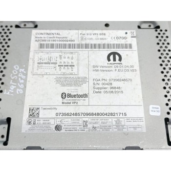 Recambio de sistema audio / radio cd para fiat nuova 500 (150) lounge referencia OEM IAM 07356248570  