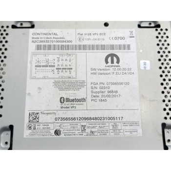 Recambio de pantalla multifuncion para fiat nuova 500 (150) lounge referencia OEM IAM 07356556120  