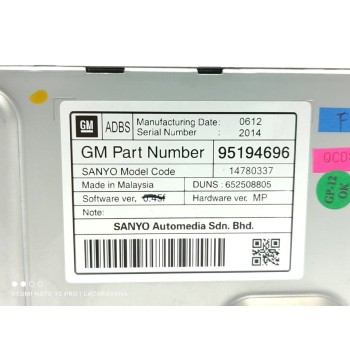 Recambio de pantalla multifuncion para chevrolet orlando lt+ referencia OEM IAM 95194696  