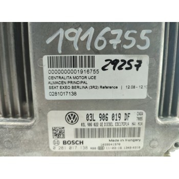 Recambio de centralita motor uce para seat exeo berlina (3r2) reference referencia OEM IAM 0281017138  