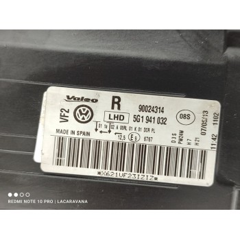 Recambio de faro derecho para volkswagen golf vii lim. sport by r-line bluemotion referencia OEM IAM 5G1941032  