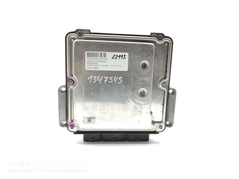 Recambio de centralita motor uce para nissan qashqai (j10) visia referencia OEM IAM 0281014858  