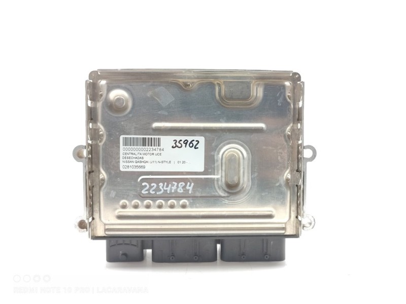 Recambio de centralita motor uce para nissan qashqai (j11) acenta referencia OEM IAM 0281035669  