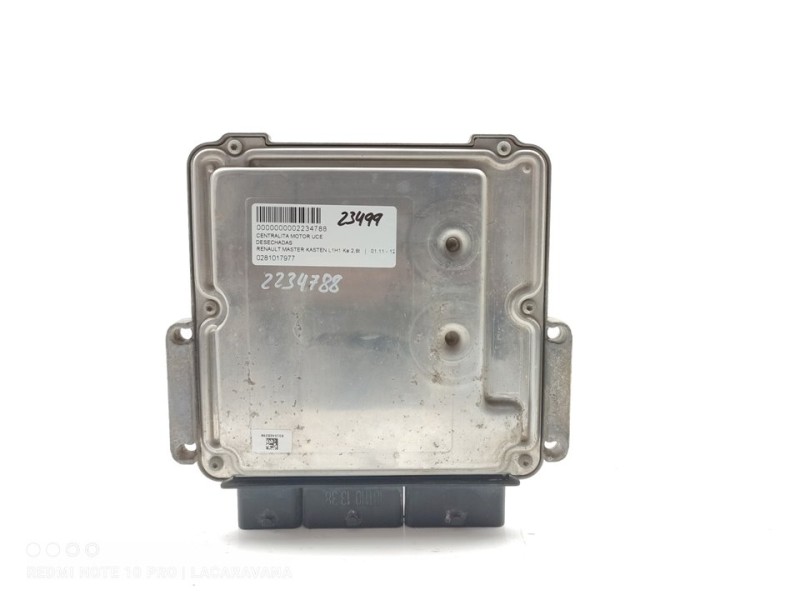 Recambio de centralita motor uce para renault master kasten l1h1 ka 2,8t referencia OEM IAM 0281017977  