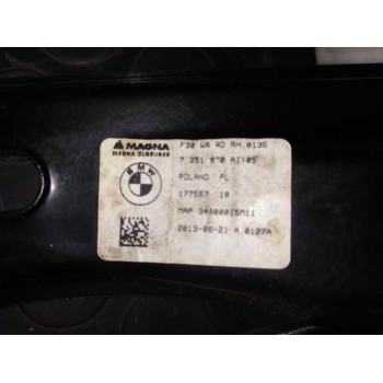 Recambio de elevalunas trasero derecho para bmw serie 3 lim. (f30) 320d efficientdynamics edition referencia OEM IAM 5YY0637  