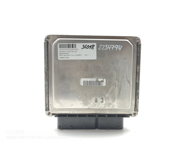 Recambio de centralita motor uce para seat ibiza (6p1) style referencia OEM IAM 04B907445  