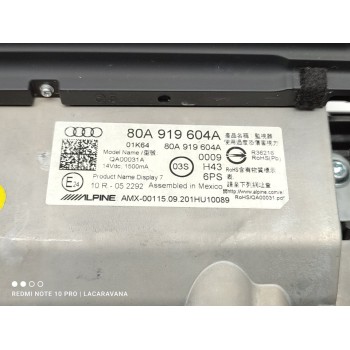 Recambio de pantalla multifuncion para audi q5 (fyb) 50 tfsi e quattro advanced referencia OEM IAM 80A919604A  