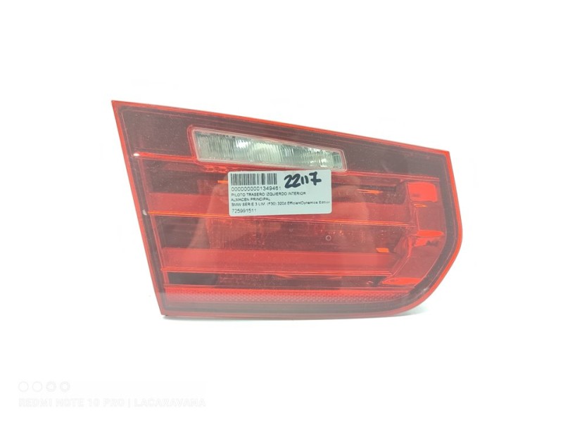 Recambio de piloto trasero izquierdo interior para bmw serie 3 lim. (f30) 320d efficientdynamics edition referencia OEM IAM 7259