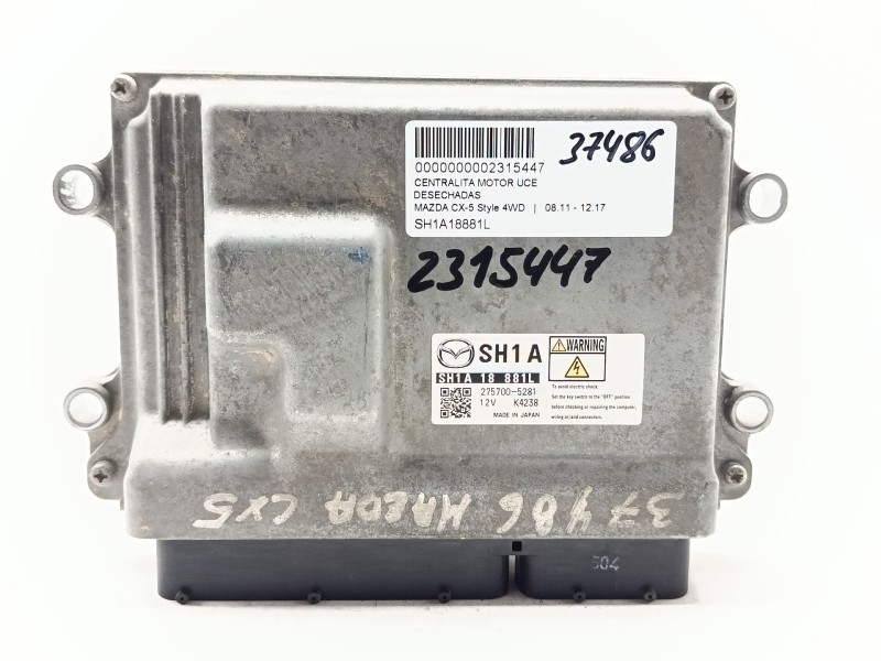 Recambio de centralita motor uce para mazda cx-5 style 4wd referencia OEM IAM SH1A18881L  