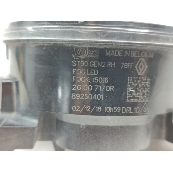 Recambio de faro antiniebla derecho para renault captur life referencia OEM IAM 261507170R  