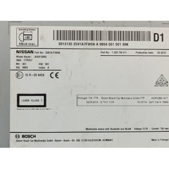 Recambio de pantalla multifuncion para nissan qashqai (j11) acenta referencia OEM IAM 2591A7FW0A  