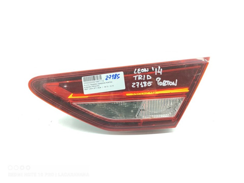 Recambio de piloto trasero derecho interior para seat leon (5f1) style referencia OEM IAM 5F0945094D  