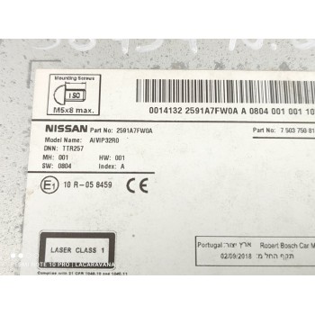 Recambio de pantalla multifuncion para nissan qashqai (j11) acenta referencia OEM IAM 2591A7FW0A  