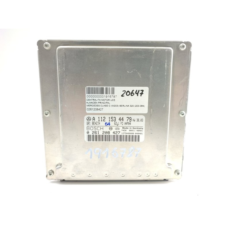 Recambio de centralita motor uce para mercedes-benz clase c (w203) berlina 320 (203.064) referencia OEM IAM 0261208427  