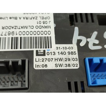 Recambio de mando climatizador para opel zafira a blue line referencia OEM IAM 013140985  