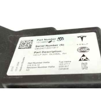 Recambio de faro derecho para tesla model y basis rwd referencia OEM IAM 151495300D  