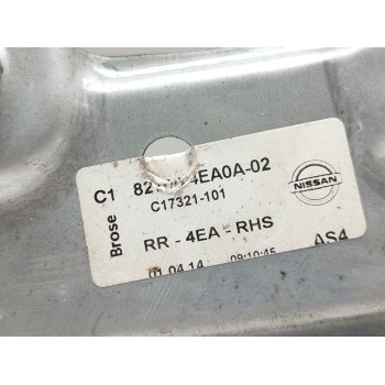 Recambio de elevalunas trasero derecho para nissan qashqai (j11) tekna referencia OEM IAM 827004EA0A  