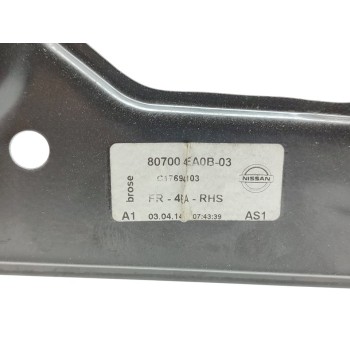 Recambio de elevalunas delantero derecho para nissan qashqai (j11) tekna referencia OEM IAM 807004EA0B  
