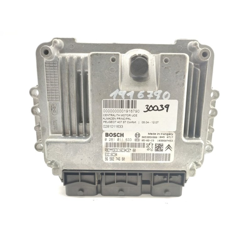 Recambio de centralita motor uce para peugeot 407 st confort referencia OEM IAM 0281011633  