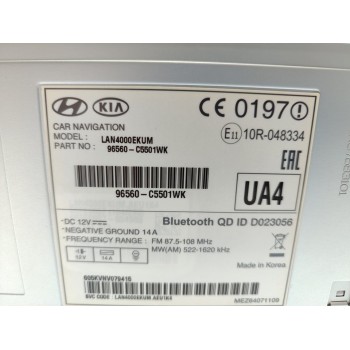 Recambio de sistema navegacion gps para kia sorento () vision 2wd referencia OEM IAM 96560C5501WK  