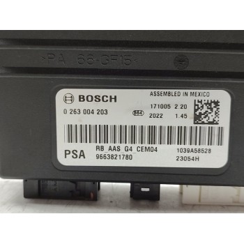 Recambio de modulo electronico para peugeot partner kombi active referencia OEM IAM 9663821780  