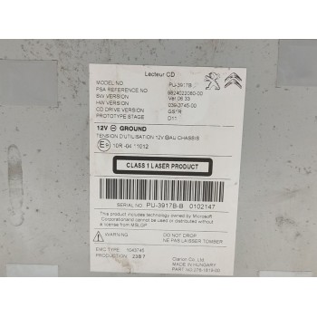 Recambio de sistema audio / radio cd para peugeot 508 active referencia OEM IAM 9824022080  