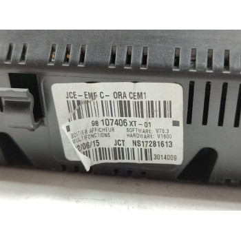 Recambio de pantalla multifuncion para citroën c3 tonic referencia OEM IAM 98107406XT  