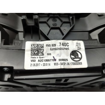 Recambio de cuadro instrumentos para skoda fabia black edition referencia OEM IAM 6V0920740C  