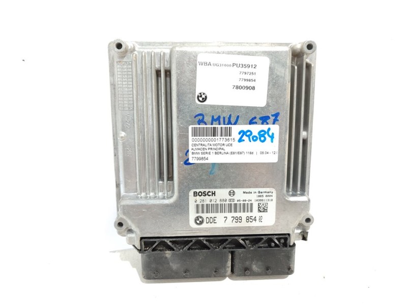 Recambio de centralita motor uce para bmw serie 1 berlina (e81/e87) 118d referencia OEM IAM 7799854  