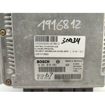 Recambio de centralita motor uce para peugeot 406 berlina (s1/s2) srdt referencia OEM IAM 0281010593  