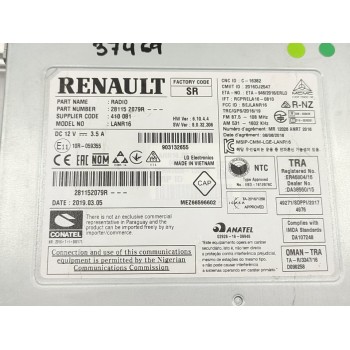 Recambio de sistema audio / radio cd para renault megane iv grandtour zen referencia OEM IAM 281152079R  