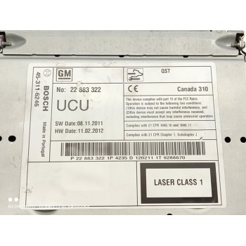 Recambio de sistema navegacion gps para chevrolet orlando lt+ referencia OEM IAM 22883322  