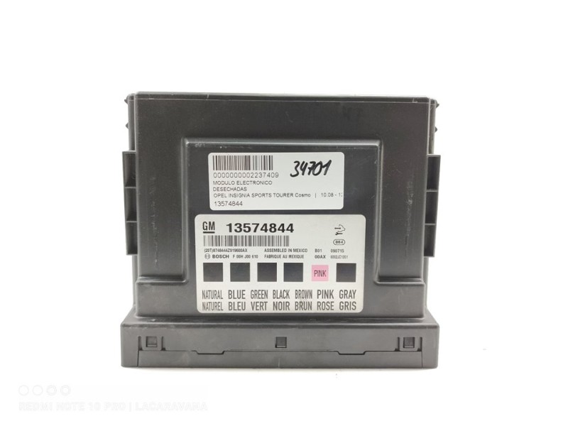 Recambio de modulo electronico para opel insignia sports tourer cosmo referencia OEM IAM 13574844  