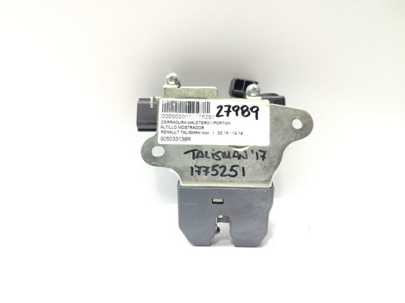 Recambio de cerradura maletero / porton para renault talisman icon referencia OEM IAM 905033138R  