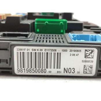 Recambio de caja reles / fusibles para peugeot 2008 (--.2013) allure referencia OEM IAM 9819850080  