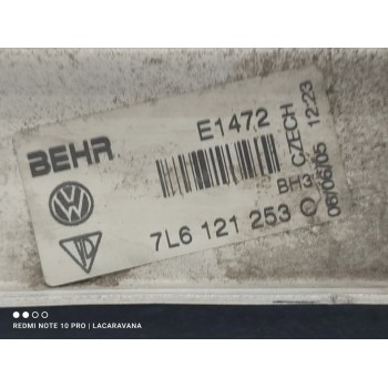 Recambio de radiador agua para volkswagen touareg (7la) tdi r5 referencia OEM IAM 7L6121253C  