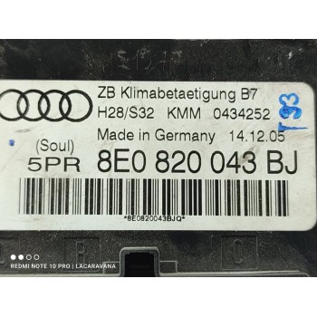 Recambio de mando climatizador para audi a4 berlina (8e) 2.0 tdi 16v (103kw) referencia OEM IAM 8E0820043BJ  