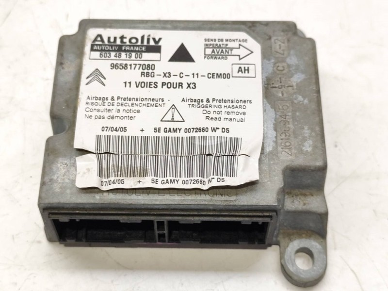 Recambio de centralita airbag para citroën c5 berlina exclusive referencia OEM IAM 9658177080  