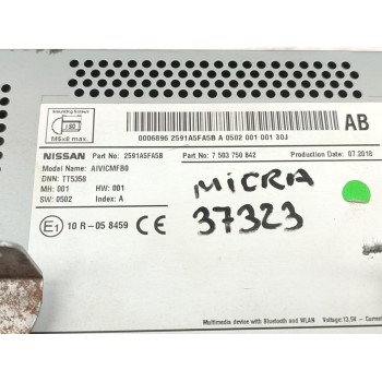 Recambio de pantalla multifuncion para nissan micra v (k14) acenta referencia OEM IAM 2591A5FA5B  