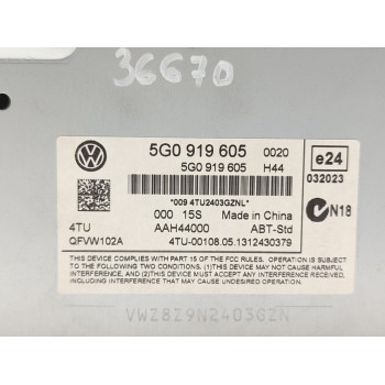 Recambio de pantalla multifuncion para volkswagen golf vii lim. advance bluemotion referencia OEM IAM 5G0919605  