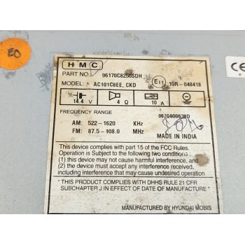 Recambio de sistema audio / radio cd para hyundai i20 classic referencia OEM IAM 96170C8250SDH  