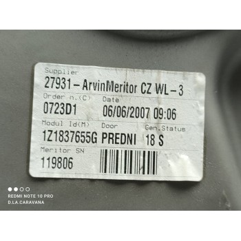 Recambio de elevalunas delantero izquierdo para skoda octavia berlina (1z3) active referencia OEM IAM 1Z1837655G  